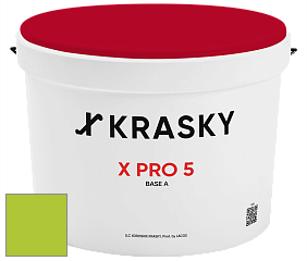 Краска X PRO 5 X Krasky матовая краска для стен и потолков цвет NCS S 0575-G40Y 