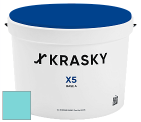 Краска X5 X Krasky матовая краска для стен и потолков цвет NCS S 0540-B30G 