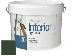 Краска Flugger Interior High Finish 20 акриловая полуматовая эмаль цвет RAL 6020 