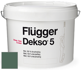 Краска Flugger Dekso 5 матовая краска цвет NCS S 6020-G 