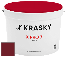 Краска X Pro 7 X Krasky матовая краска для стен и потолков цвет RAL 3004 