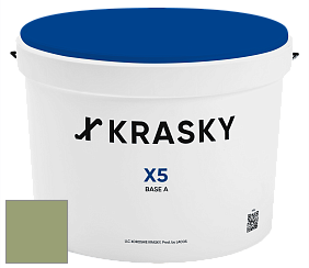 Краска X5 X Krasky матовая краска для стен и потолков цвет NCS S 3030-G40Y 