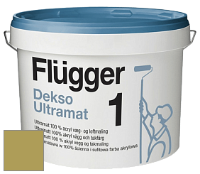 Краска Flugger Dekso 1 ультраматовая краска цвет NCS S 3040-G80Y 