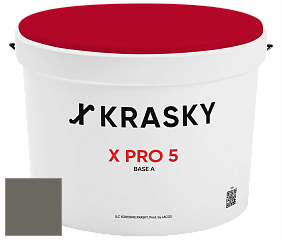Краска X PRO 5 X Krasky матовая краска для стен и потолков цвет RAL 7039 
