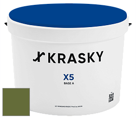 Краска X5 X Krasky матовая краска для стен и потолков цвет NCS S 4550-G40Y 