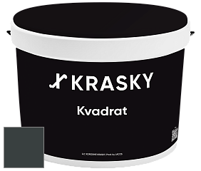 Краска X2B Kvadrat X Krasky матовая краска для потолков глубокого чёрного цвета цвет NCS S 8505-B50G 