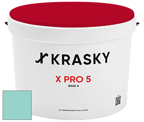 Краска X PRO 5 X Krasky матовая краска для стен и потолков цвет NCS S 1030-B60G 