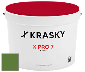 Краска X Pro 7 X Krasky матовая краска для стен и потолков цвет NCS S 3560-G30Y 