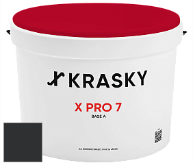 Краска X Pro 7 X Krasky матовая краска для стен и потолков цвет RAL 9004 