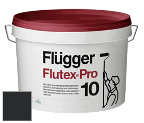 Краска Flugger Flutex Pro 10 матовая моющаяся краска цвет RAL 9011 