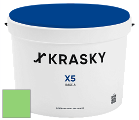 Краска X5 X Krasky матовая краска для стен и потолков цвет NCS S 0560-G20Y 