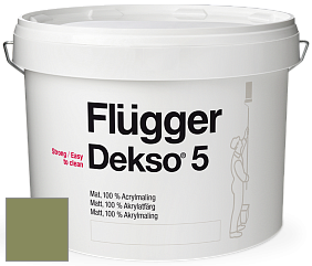 Краска Flugger Dekso 5 матовая краска цвет NCS S 4030-G50Y 
