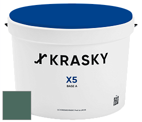Краска X5 X Krasky матовая краска для стен и потолков цвет NCS S 6020-B90G 