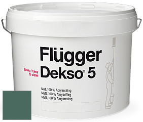 Краска Flugger Dekso 5 матовая краска цвет NCS S 6020-B90G 