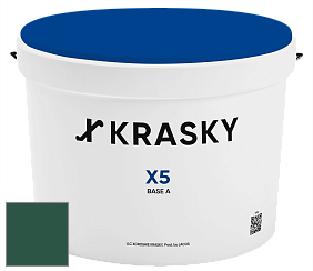 Краска X5 X Krasky матовая краска для стен и потолков цвет RAL 6028 
