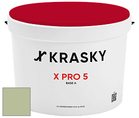 Краска X PRO 5 X Krasky матовая краска для стен и потолков цвет NCS S 2020-G40Y 