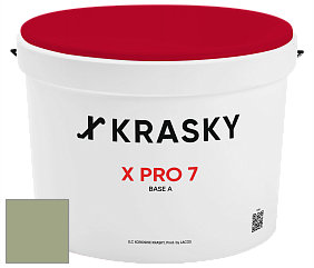 Краска X Pro 7 X Krasky матовая краска для стен и потолков цвет NCS S 3020-G40Y 