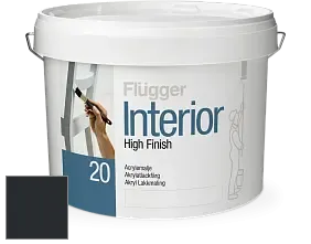 Краска Flugger Interior High Finish 20 акриловая полуматовая эмаль цвет RAL 9011 
