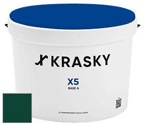 Краска X5 X Krasky матовая краска для стен и потолков цвет RAL 6005 