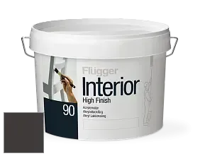 Краска Flugger Interior High Finish 90 акриловая глянцевая эмаль цвет RAL 8019 