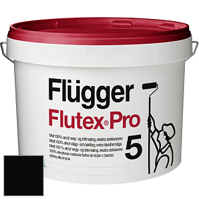 Краска Flugger Flutex Pro 5 матовая краска цвет RAL 9005 