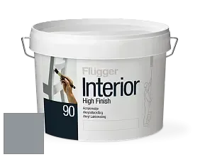 Краска Flugger Interior High Finish 90 акриловая глянцевая эмаль цвет RAL 7045 