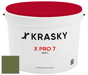 Краска X Pro 7 X Krasky матовая краска для стен и потолков цвет NCS S 5040-G40Y 