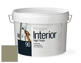 Краска Flugger Interior High Finish 90 акриловая глянцевая эмаль цвет RAL 7034 