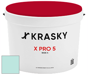 Краска X PRO 5 X Krasky матовая краска для стен и потолков цвет NCS S 0520-B60G 