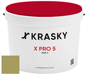 Краска X PRO 5 X Krasky матовая краска для стен и потолков цвет NCS S 3040-G70Y 