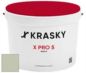 Краска X PRO 5 X Krasky матовая краска для стен и потолков цвет NCS S 2010-G50Y 