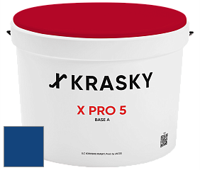 Краска X PRO 5 X Krasky матовая краска для стен и потолков цвет RAL 5010 