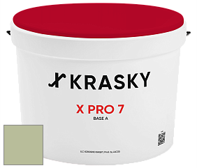 Краска X Pro 7 X Krasky матовая краска для стен и потолков цвет NCS S 2020-G40Y 