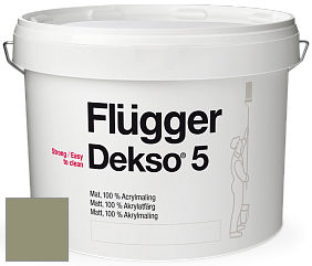 Краска Flugger Dekso 5 матовая краска цвет RAL 7034 