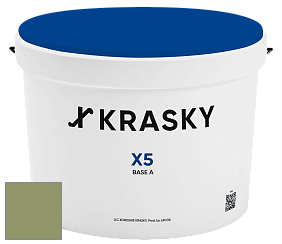 Краска X5 X Krasky матовая краска для стен и потолков цвет 3527 