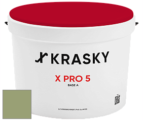 Краска X PRO 5 X Krasky матовая краска для стен и потолков цвет NCS S 3030-G40Y 