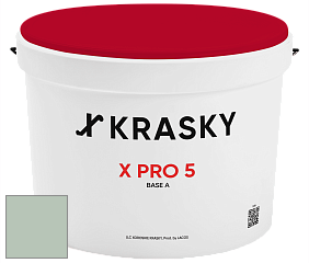 Краска X PRO 5 X Krasky матовая краска для стен и потолков цвет NCS S 2010-G10Y 