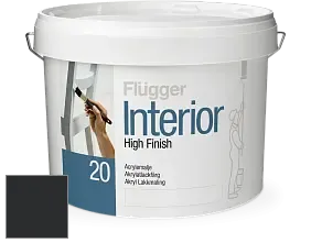 Краска Flugger Interior High Finish 20 акриловая полуматовая эмаль цвет RAL 9017 