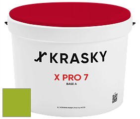 Краска X Pro 7 X Krasky матовая краска для стен и потолков цвет NCS S 1075-G40Y 