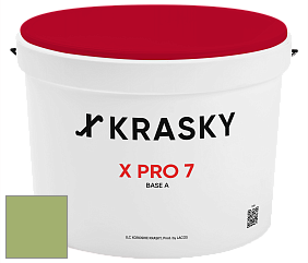 Краска X Pro 7 X Krasky матовая краска для стен и потолков цвет NCS S 2040-G40Y 