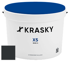 Краска X5 X Krasky матовая краска для стен и потолков цвет RAL 7021 