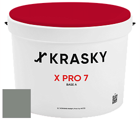 Краска X Pro 7 X Krasky матовая краска для стен и потолков цвет NCS S 5005-G20Y 