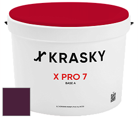 Краска X Pro 7 X Krasky матовая краска для стен и потолков цвет RAL 4007 