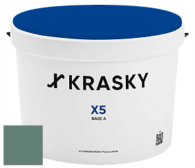 Краска X5 X Krasky матовая краска для стен и потолков цвет NCS S 5020-B90G 